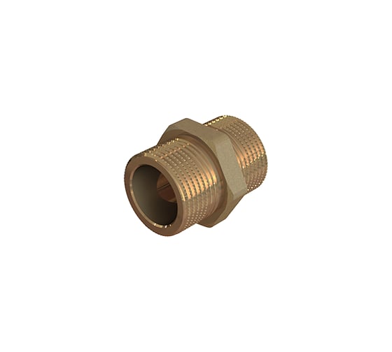 Ниппель ELSEN Metalit, НН, 1/4", 1/4", латунь, равнопроходной EBF15.14