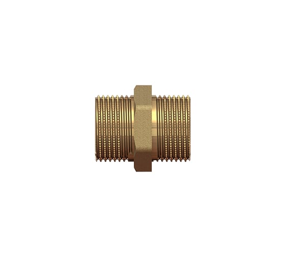 Ниппель ELSEN Metalit, НН, 1/4", 1/4", латунь, равнопроходной EBF15.14