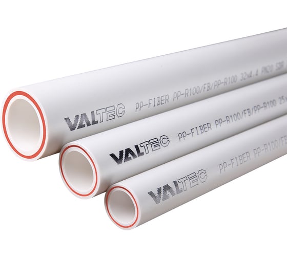 Труба VALTEC PP-FIBER PN 20, 25 MM (белый) VTp.700.FB20.25