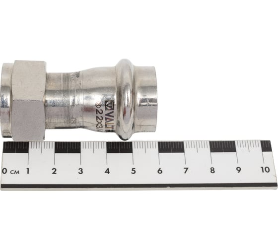 Соединитель с накидной гайкой VALTEC нержавеющая сталь 22х3/4 VTi.908.I.002205