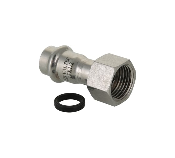 Соединитель с накидной гайкой VALTEC нержавеющая сталь 22х1/2 VTi.908.I.002204 1