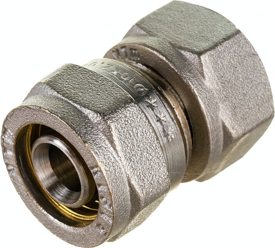 Обжимной соединитель с накидной гайкой VALTEC 16х1/2 VTm.322.N.001604