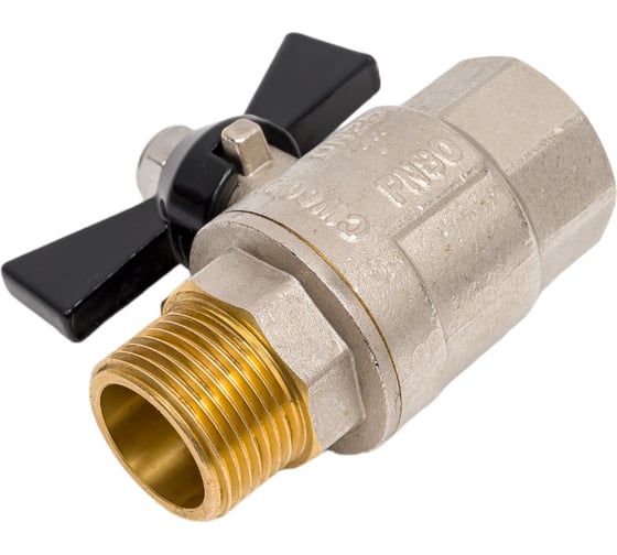 Шаровой кран VALTEC PERFECT, рукоятка бабочка 1 вн.-нар. VT.318.N.06