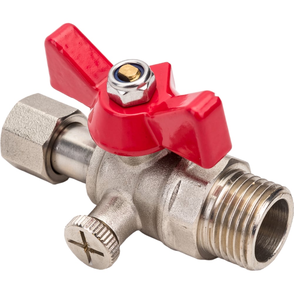 Шаровой кран для подключения манометра VALTEC 1/2нар -3/8вн. VT.806.N ...