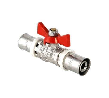 Шаровой кран VALTEC под пресс, рукоятка бабочка 16 VT.243.N.1616