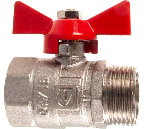 Шаровой кран VALTEC COMPACT, рукоятка бабочка 3/4 вн.-нар. VT.093.N.05