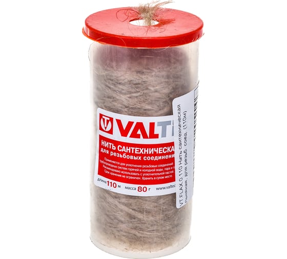 Сантехническая льняная нить VALTEC для резьб. соед. /110м/ VT.FLAX.0.110