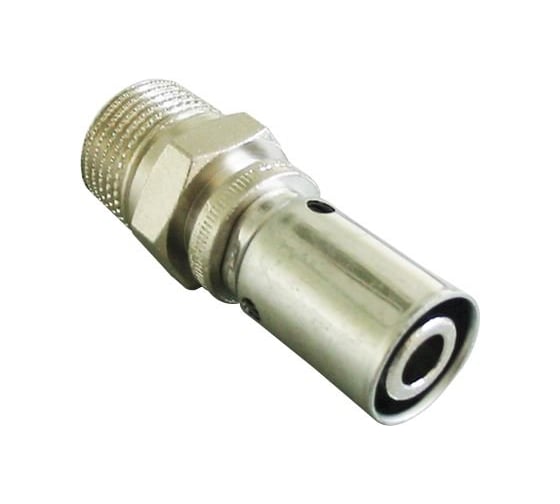 Прессовое соединение Oventrop Cofit P, Н, 16 x 2 x 1/2", бронза никелированная 1512063 1