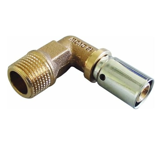 Прессовый угольник-переход Oventrop Cofit P, Н, 20 x 2,5 x 1/2", бронза RX 1512345