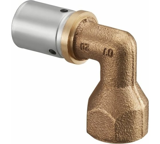 Прессовый угольник-переход Oventrop Cofit P, В, 16 x 2 x 1/2", бронза RX 1512443 1