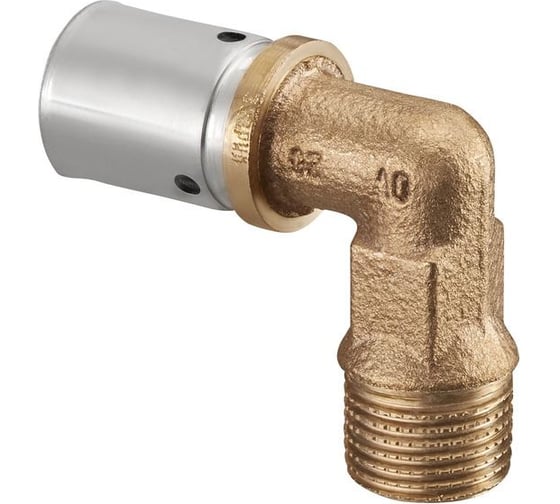 Прессовый угольник-переход Oventrop Cofit P, Н, 26 x 3 x 3/4", бронза RX 1512347