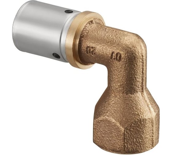 Прессовый угольник-переход Oventrop Cofit P, В, 26 x 3 x 3/4", бронза RX 1512447