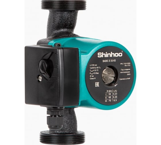 Циркуляционный центробежный насос SHINHOO с «мокрым» ротором BASIC S 32-4S 180 1x230V 71211004
