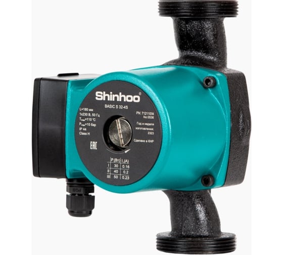 Циркуляционный центробежный насос SHINHOO с «мокрым» ротором BASIC S 32-4S 180 1x230V 71211004