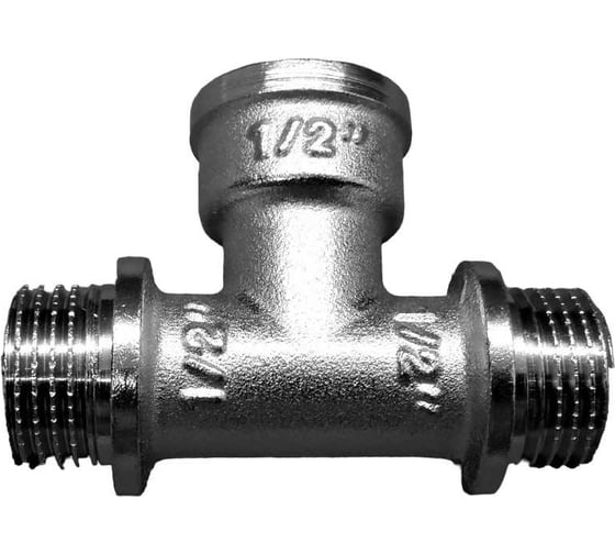 Тройник Aquadeel нвн 1/2'х1/2'х1/2' переходной, никелированный BFN-011-701 4114465 1