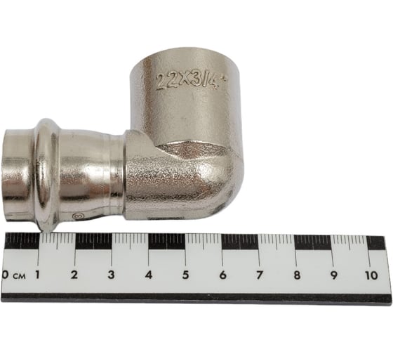 Угольник VALTEC с внутренней резьбой, нержавеющая сталь 22x3/4 VTi.952.I.002205