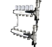 Коллекторная группа VALTEC, в сборе, 1х5 выход Евроконус 3/4 VTc.588.EMNX.0605