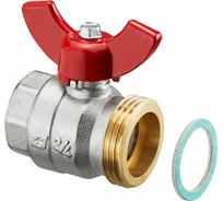 Шаровой кран Oventrop 1", 1", ВН, PN, бар-10, сталь, с плоским уплотнением 1406384