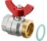 Шаровой кран Oventrop 1", 1", ВН, PN, бар-10, сталь, с плоским уплотнением 1406384 1