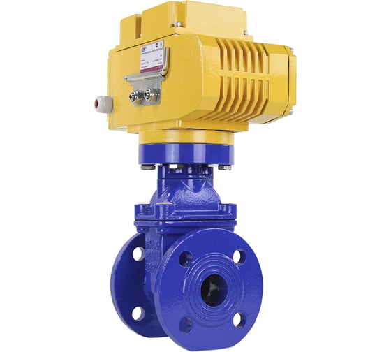 Задвижка клиновая DN.ru 30ч939р GGG50-EPDM-f4-BLUE Ду40 Ру16, электропривод MT-50 380В D040-00760