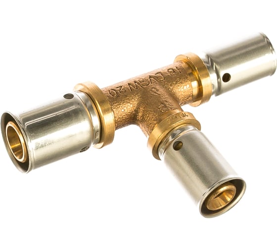 Прессовый тройник Oventrop Cofit P, 20, 16, 16, бронза RX 1513354