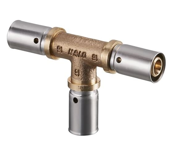 Прессовый тройник Oventrop Cofit P, 26, 26, 26, бронза RX 1513046