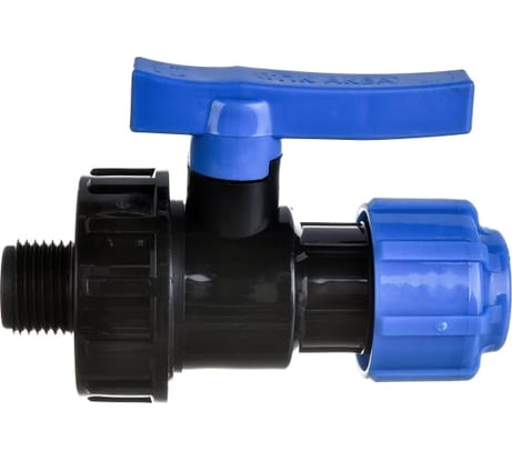 Шаровой компрессионный кран Политэк вр разъемный d 20x1/2 тпк-аква 554222012