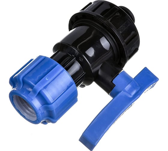 Шаровой компрессионный кран Политэк вр разъемный d 20x1/2 тпк-аква 554222012