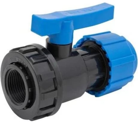 Шаровой компрессионный кран Политэк вр разъемный d 25x1/2 тпк-аква 554222512