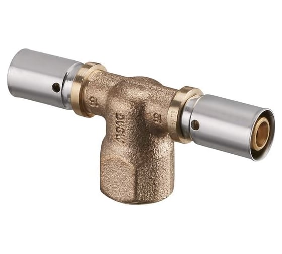 Прессовый тройник-переход Oventrop Cofit P, В, 16, 1/2", 16, бронза RX 1513643