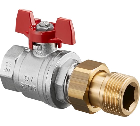 Шаровой кран Oventrop DN-25, 1", ВН, с плоским уплотнением 1406394 1
