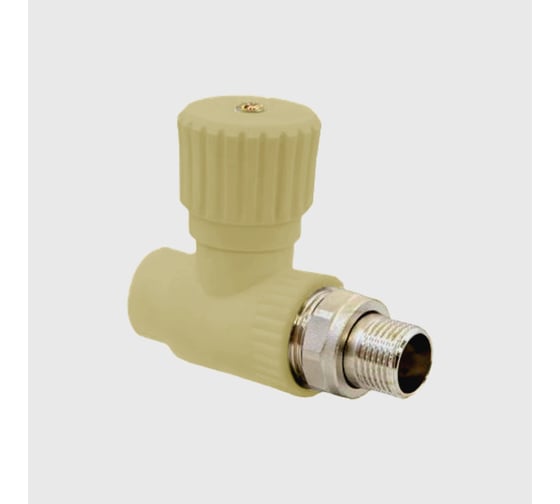 Вентиль LAMMIN ppr радиаторный прямой, 25x3/4" 36/6 серый Lm31077025020G