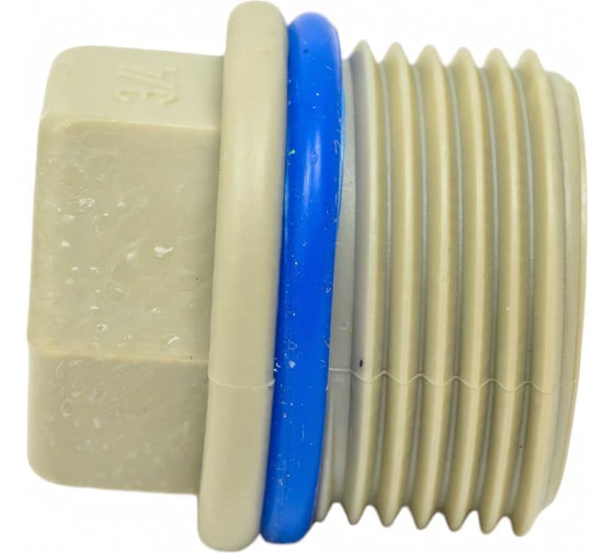 Заглушка LAMMIN резьбовая ppr 3/4" 800/50 (с o-rin) серый Lm31036200000G