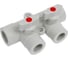 Коллектор с шаровыми кранами LAMMIN ppr 25x2 35/1 серый Lm31081002025G 1