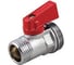 Кран Tiemme 1/2" ВН шаровой (мини) красная пластиковая ручка 2940006 1