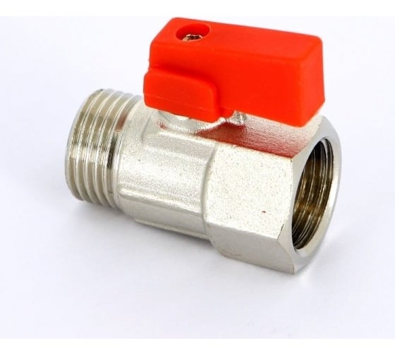 Кран Tiemme 1/2" ВН шаровой (мини) красная ручка 2940004/2946R2804AL 1