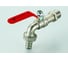 Кран Tiemme 1" шаровой сливной со штуцером (плоская ручка) 2500015/2530R2806 1