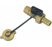 Кран Tiemme 1/2" Н сливной с заглушкой (металлический жгут) 2950040/2990G