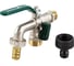 Кран Tiemme 1/2" шаровой сливной со штуцером NO Frost Duplex (зеленая плоская ручка) 2500062 2500062/2535V 1