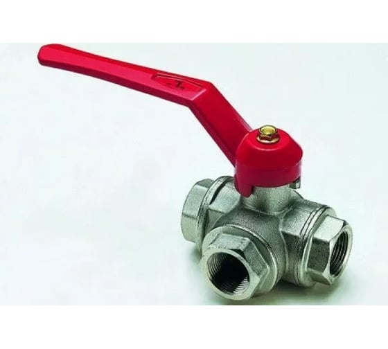 Кран Tiemme 1/2" шаровой трёхходовой L-порт 2950025/3996L2804 1