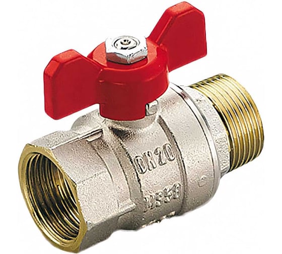Кран Tiemme 1/4" ВН шаровой (бабочка) 2310052 1