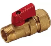 Кран Tiemme 16 (2,0)x1/2" Н шаровой (мини) red 2940002/2947R162004