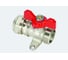 Кран Tiemme 16x1/2" Н шаровой с накидной гайкой и крепежной планкой (бабочка) 1620035/2154FLR 1