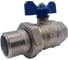 Кран Tiemme 3/4" шаровой со сгоном (синяя бабочка) 2120063/2121B2805 2