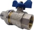 Кран Tiemme 3/4" шаровой со сгоном (синяя бабочка) 2120063/2121B2805 3