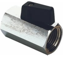 Кран Tiemme 3/8" ВВ шаровой (мини) черная ручка 2900016/2900