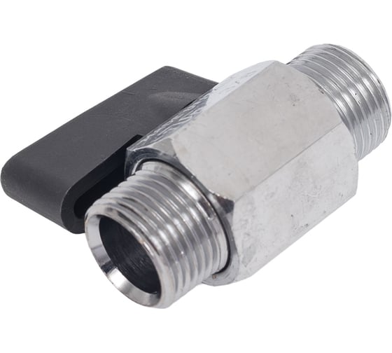 Кран Tiemme 3/8" НН шаровой (мини) черная ручка 2900031/2902