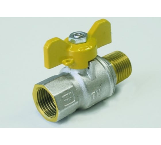 Газовый кран Tiemme 1/2" ВН шаровой (бабочка) Uragano 2210004/2221G0704 1