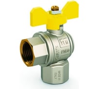 Газовый угловой кран Tiemme 1/2"x1/2" ВВ шаровой 2220061/2225G