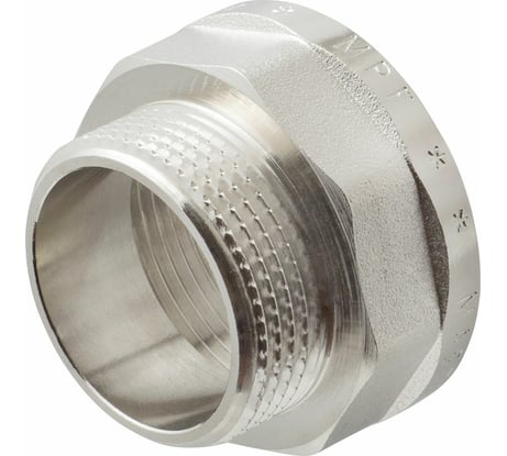 Переходник латунный никелированный с ребордой MPF 1.1/2" х 1.1/4" в/н ИС.072199